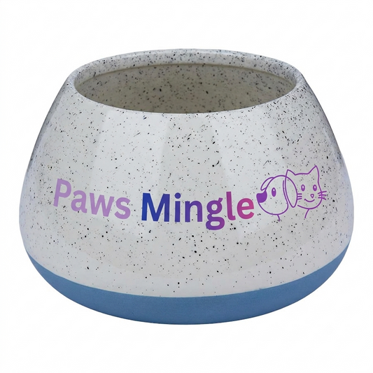 Paws Mingle Blue Long-Ear Dog Food Bowl